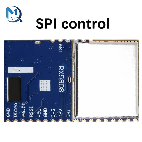 Модуль приемника RX5808, беспроводной аудио-видео модуль приемника 5, 8G, управление SPI для систем FPV, радиоуправляемый вертолет, полоса пропускания 4, 8 ~ 6, 0 ГГц