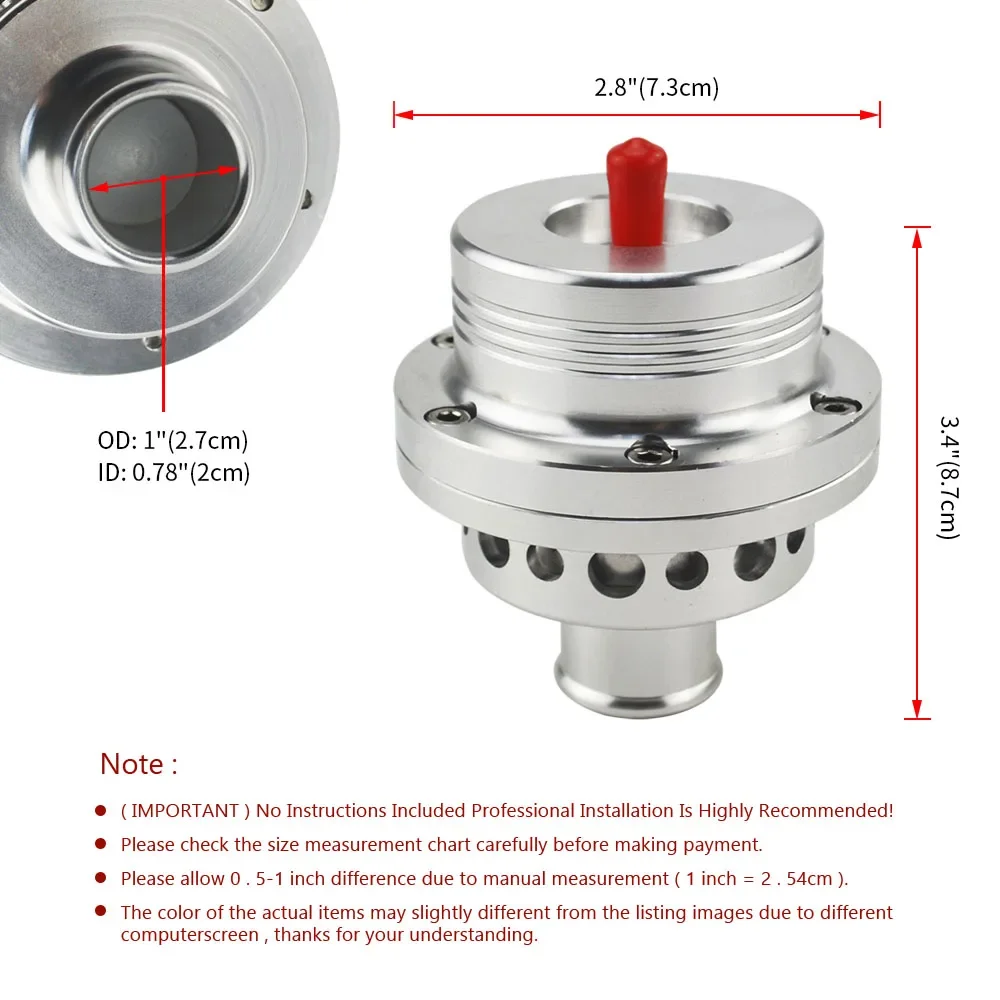 Полированный клапан сброса давления (BOV) 1 дюйм (25 мм) для VW Golf MK4 Jetta A4 B5, двухпоршневой, для турбированных двигателей 1.8T, автомобильные аксессуары. (art.: 3920d9fcb9fab) - 3920d9fcb9fab