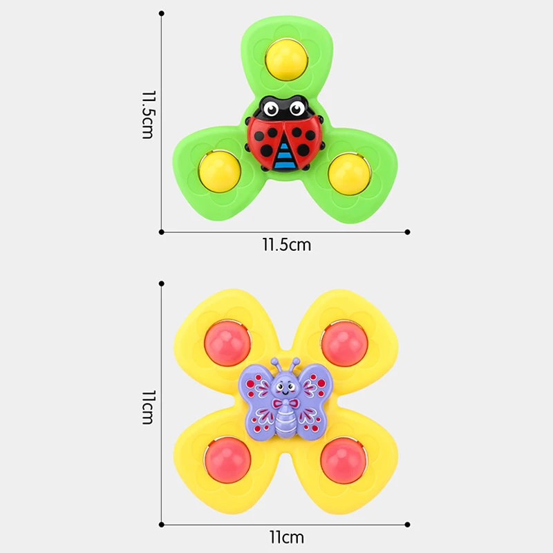 FunnyCartoon Insect Fidget Spinner Baby Toys Suction Cups Spinner Top Toy Relief Stress Educational Fingertip Toys For Kids