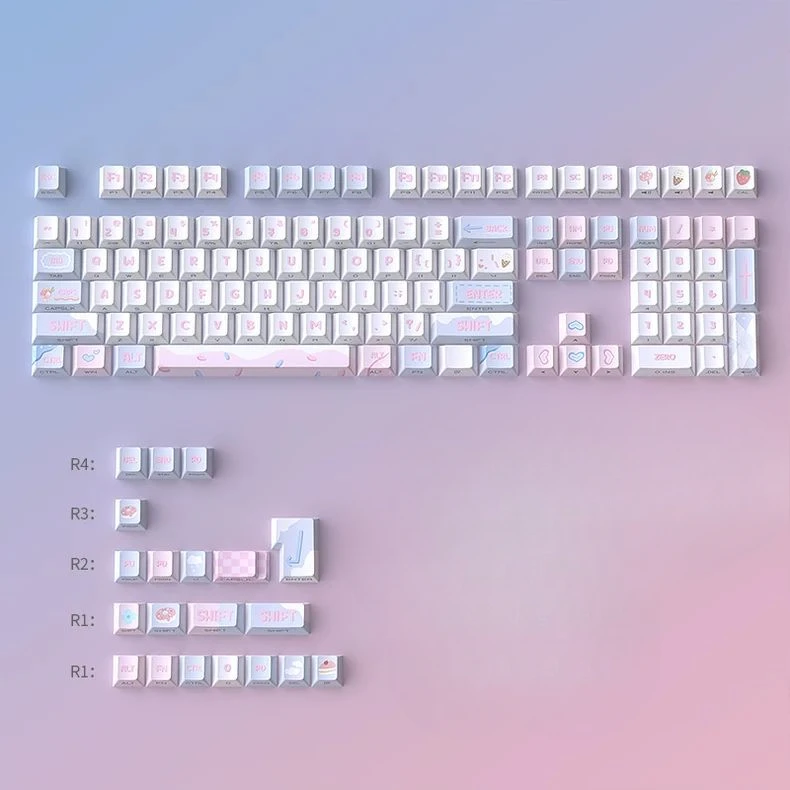 Туманные тени для послеобеденного чая колпачок клавиш с боковой гравировкой