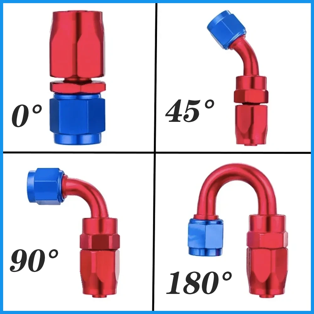 Прямой 45 90 180-градусный поворотный фитинг для масляного топливного шланга