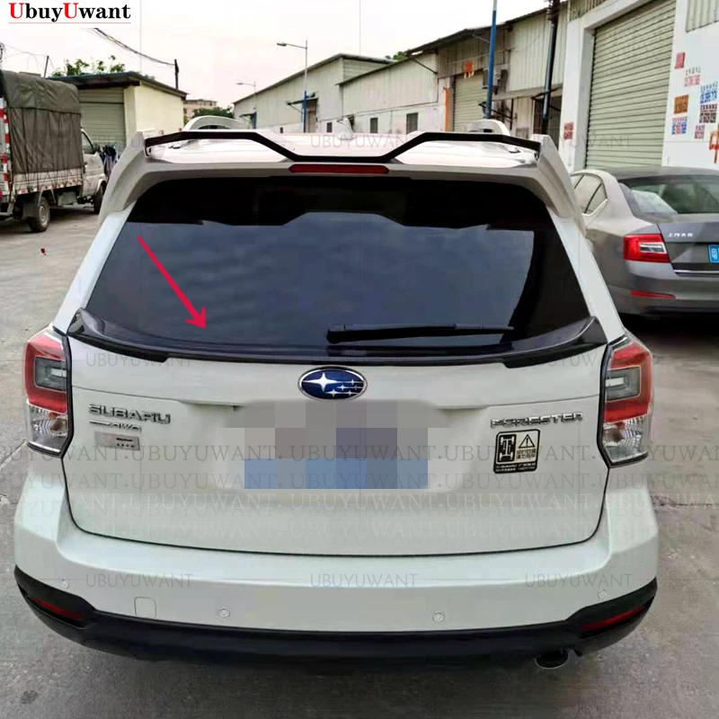 

For Subaru Forester Rear Middle Spoiler Rear Genuine Carbon Fiber Trunk Spoiler Deck Wing For Forester 2013-2017