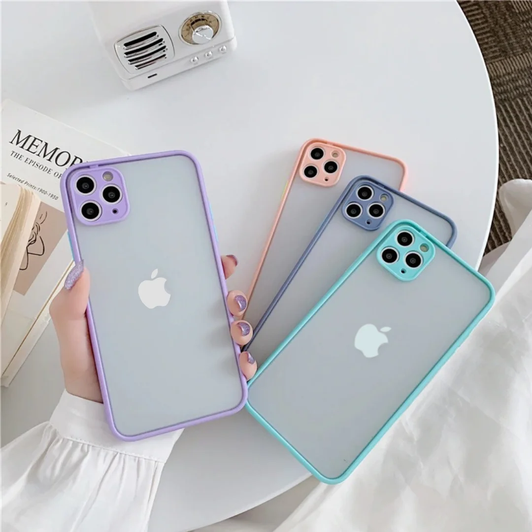 

Case For iPhone 13 12 11 Pro Max 7 8 XR X TPU Shockproof Hard Back Cover Bumper