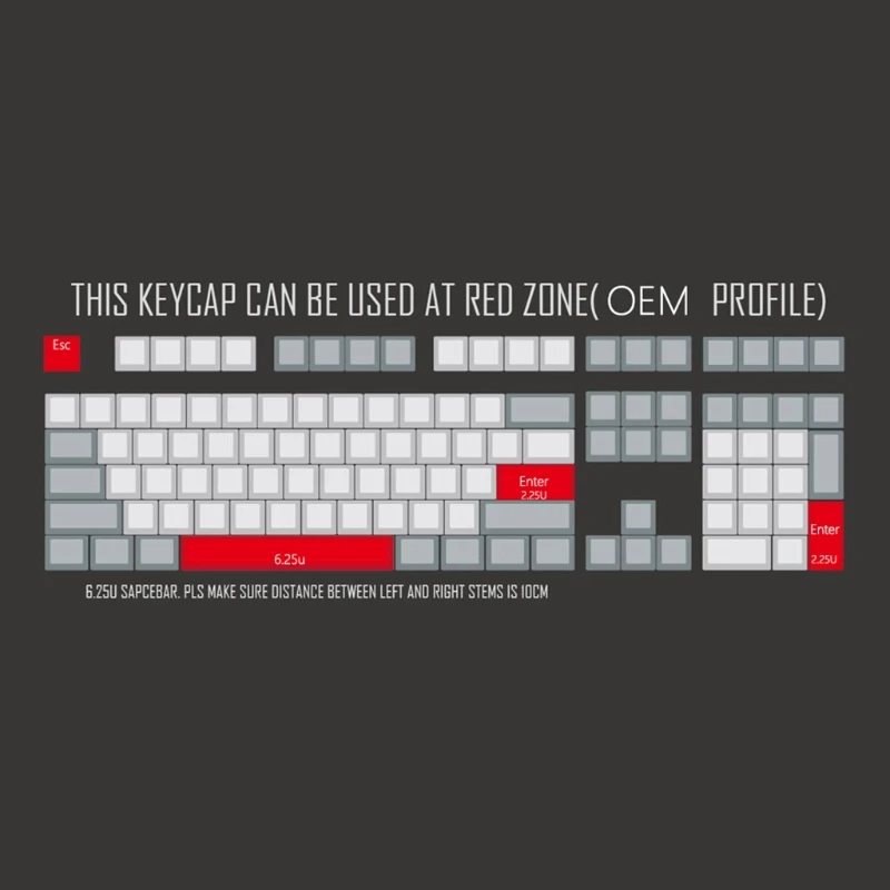 

4pcs PBT Five Side Dye-Subbed OEM Keycap for Mechanical Keyboard Kailh Gateron Outemu Cherry MX