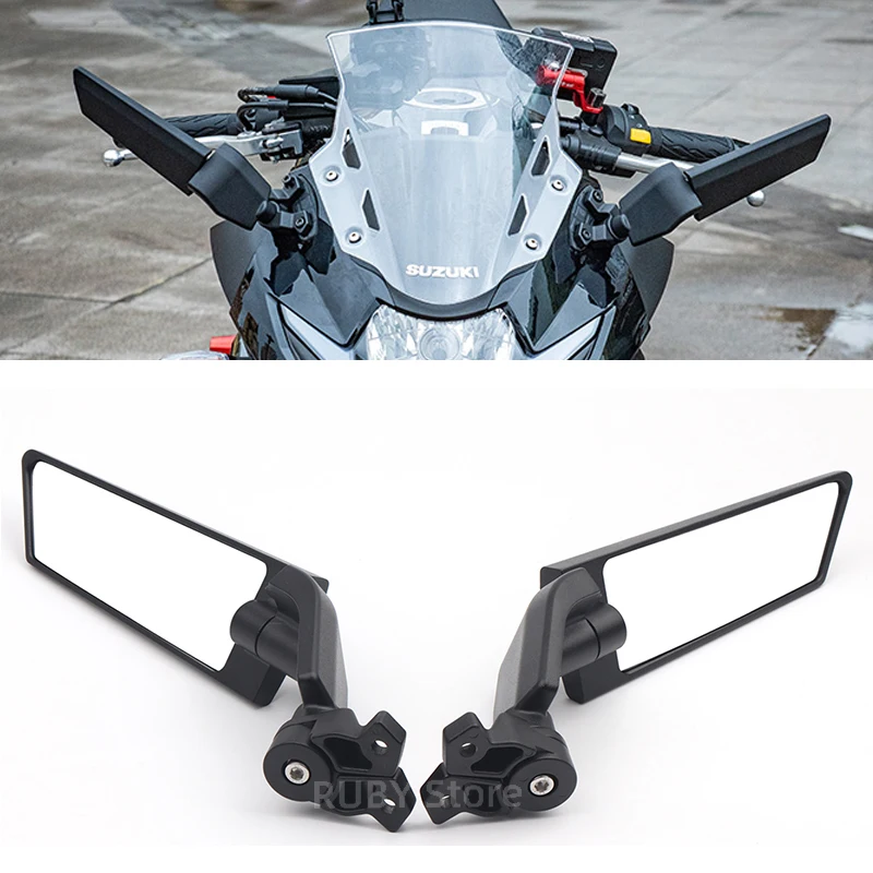 

Modified Motorcycle Mirrors For SUZUKI GSXR1000 K9 K10 K11 K12 K13 L17 Adjustable Rotating Rearview Wind Swivel Wing Side