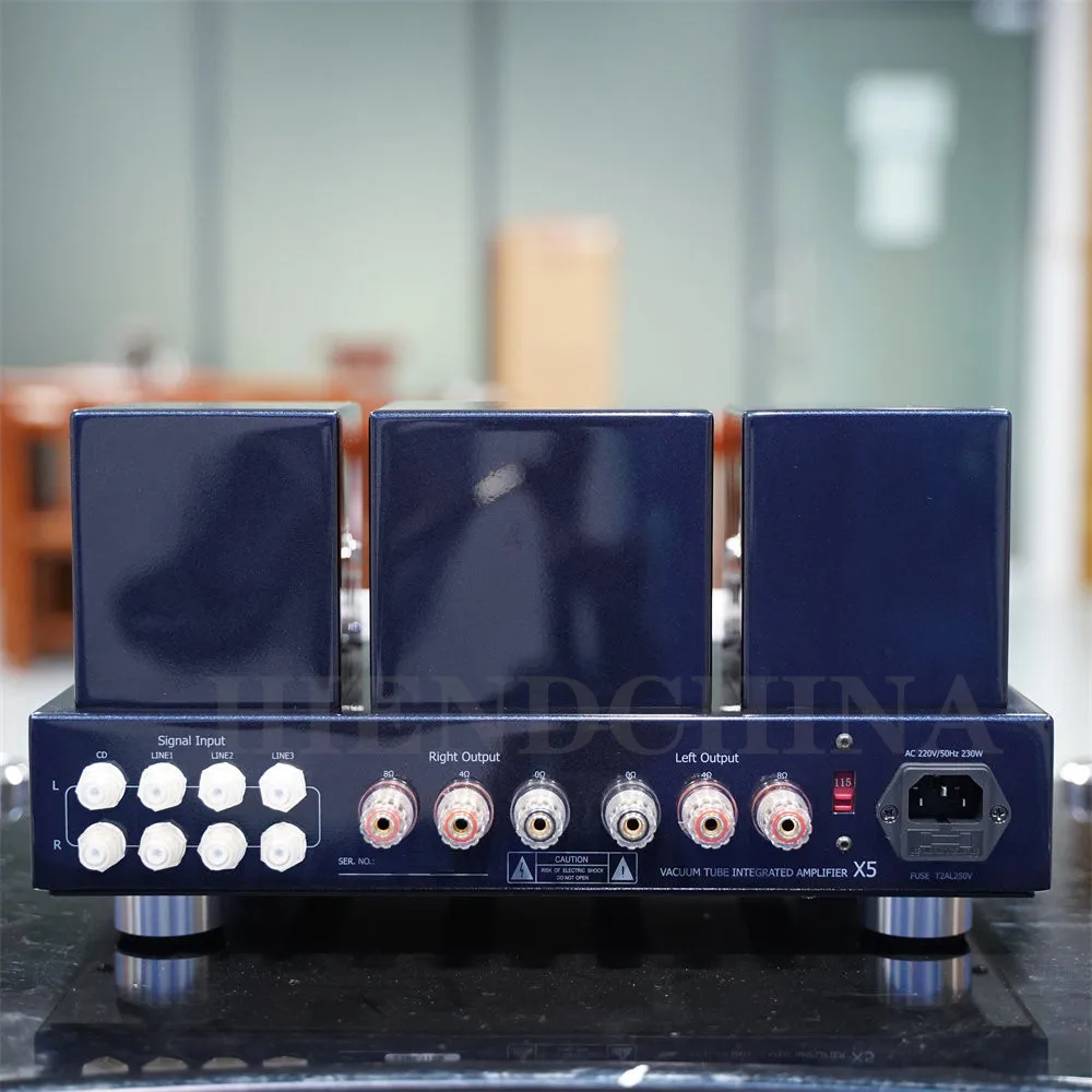 J-009 MUZISHARE X5 Интегрированный ламповый усилитель EL34x4 do AB1 Двухтактный 15 ~ 35 Вт TR