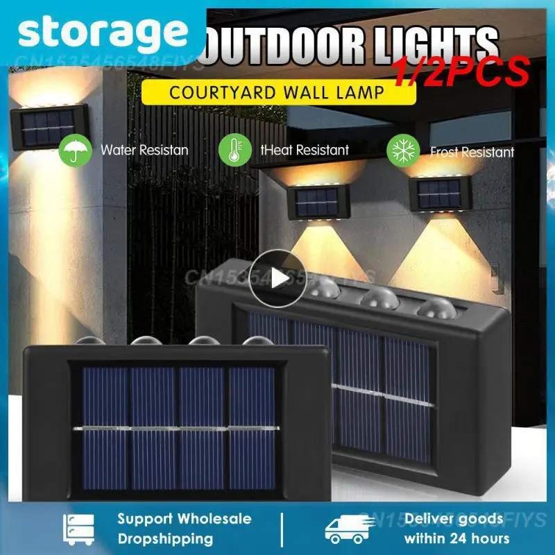 

1/2 шт., настенный светильник на солнечной батарее