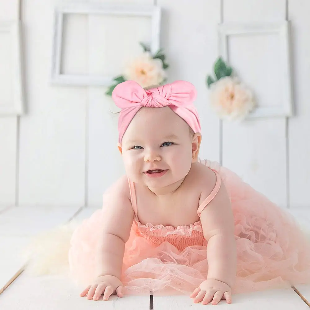 

3pcs/set Newborn Turban Elastic Bows Knotted Baby Headband Elastic Hairband Hair Accessories Headwear