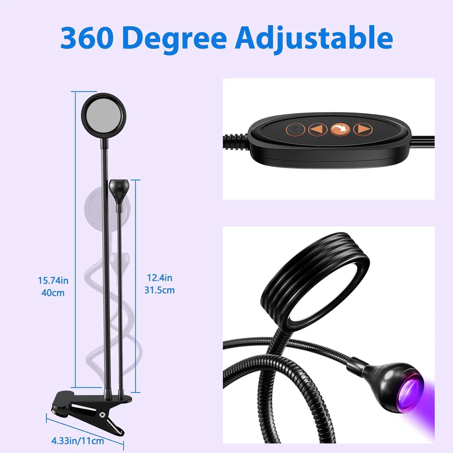 Лампа для сушки ногтей с двумя головками и быстрой сушкой