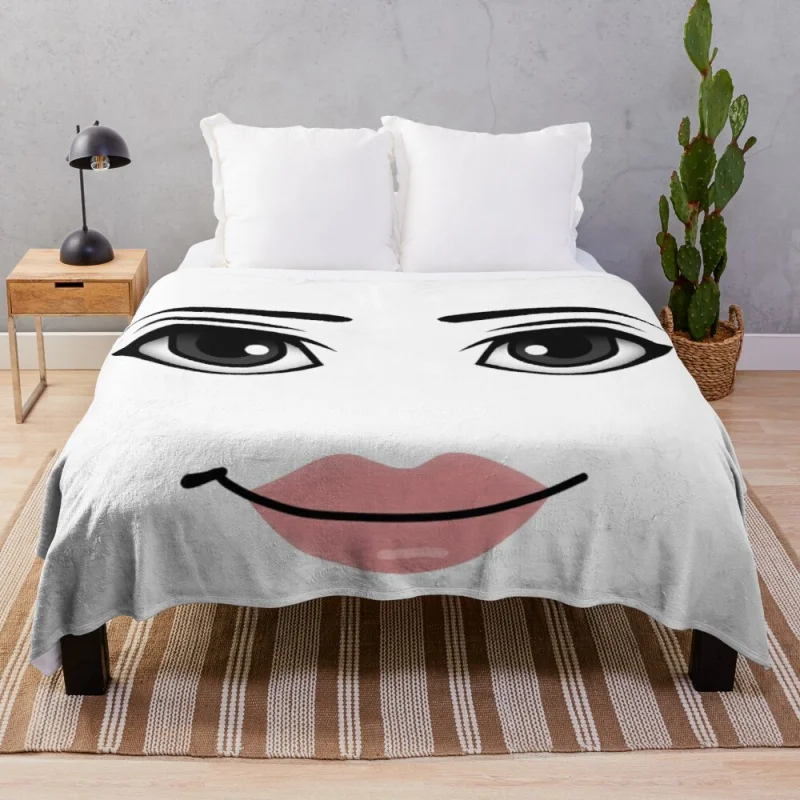 

woman face (hd) throw large blanket fabric flannel blanket