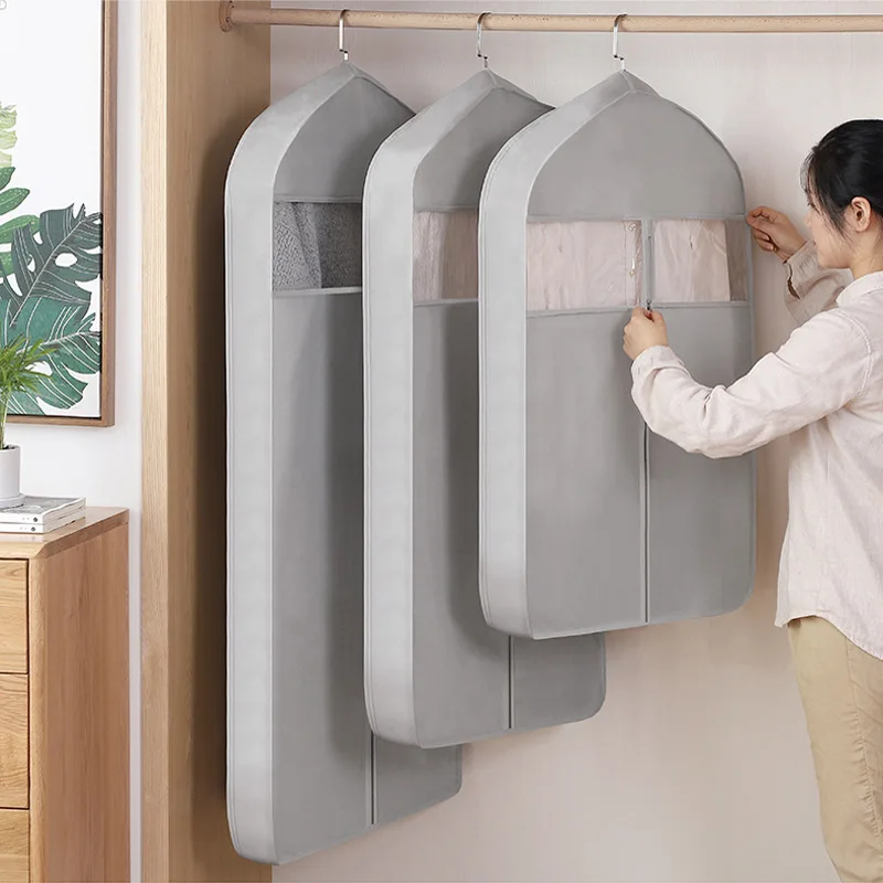 Трехмерный чехол для платьев одежды на молнии с прозрачным окошком защитная