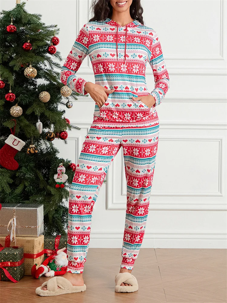 CHRONSTYLE женский пижамный комплект из 2 предметов толстовки с длинными рукавами и