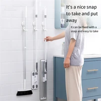 kitchen accessories suction cup mop rack hook punch free mop clip hook broom rack removable storage bathroom wall mount fixture
