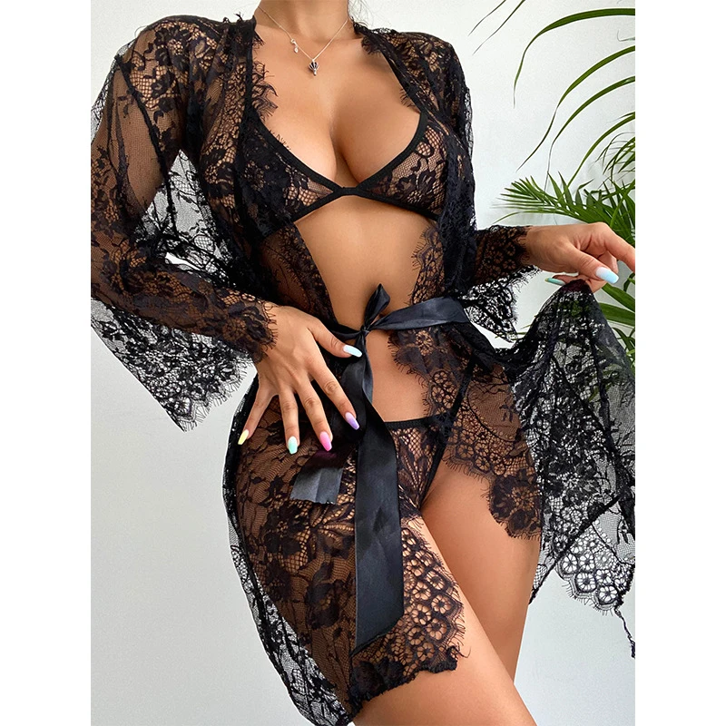 

See Through Lace Nightdress Women Sexy Babydolls Dress Erotic Clothes Women Porno Show Chest Sexy Nightgown Erotic Costumes