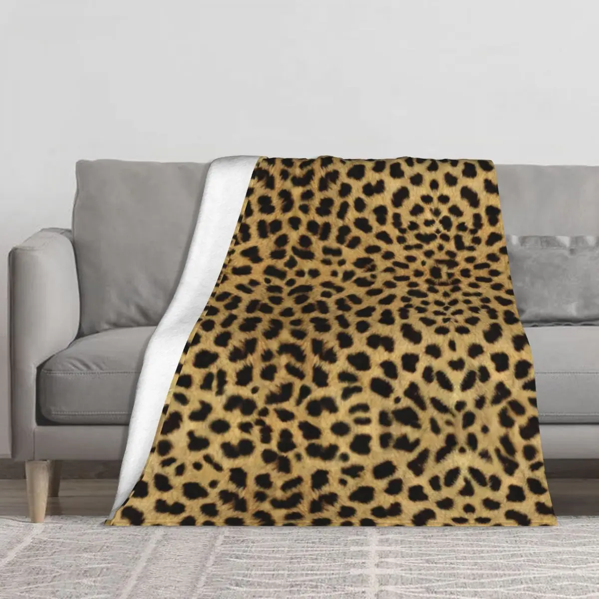 

Одеяло с принтом гепарда, коричневое кожаное покрывало с животным для кровати, удобное покрывало, флисовое покрывало s