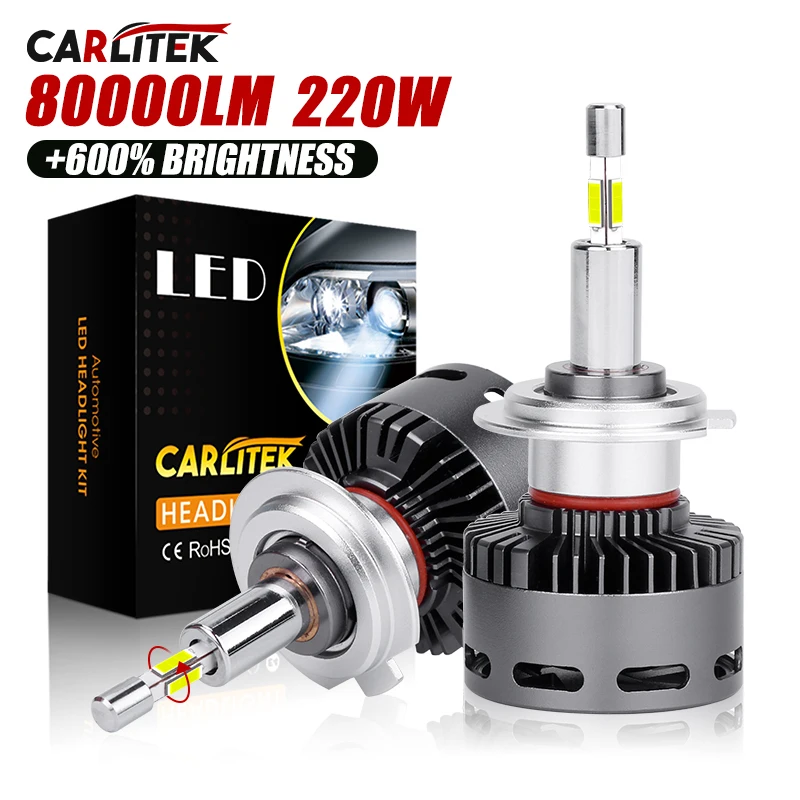 

2PCS H7 LED Canbus 360 Led Car Headlight 80000LM 220W H11 H4 Led Bulbs 9005 HB3 9006 HB4 9012 HIR2 H8/9 Auto Lamp for Audi BMW