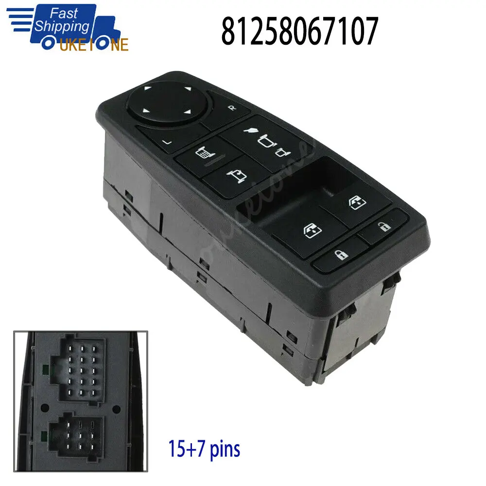 Переключатель Стеклоподъемника для MAN TGL TGM TGS TGX 81258067092, 81258067107