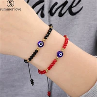 red rope evil eye bracelet stainless steel bead y2k accessories bracelets couple items for lovers charms jewelry wholesale