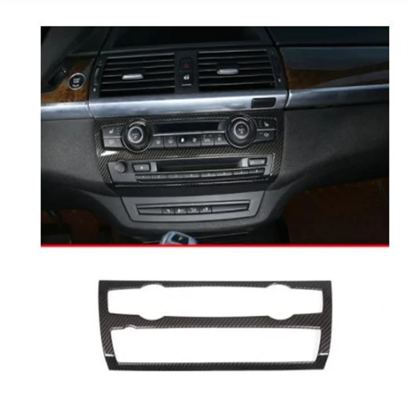 

Стильная рамка для кнопки режима громкости автомобильного кондиционера из углеродного волокна, аксессуары для BMW X5 X6 E70 E71 2008-2013