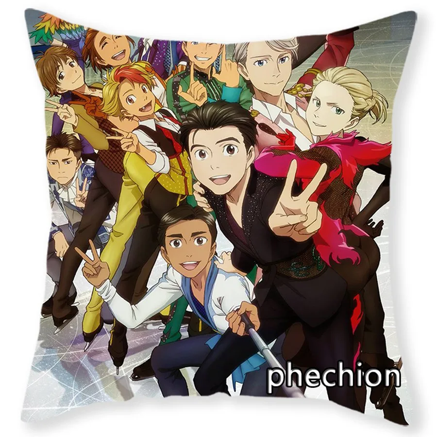 

Phechion 3D печать YURI! На ICE наволочки Подушка Cover Square Подушка на молнии C116