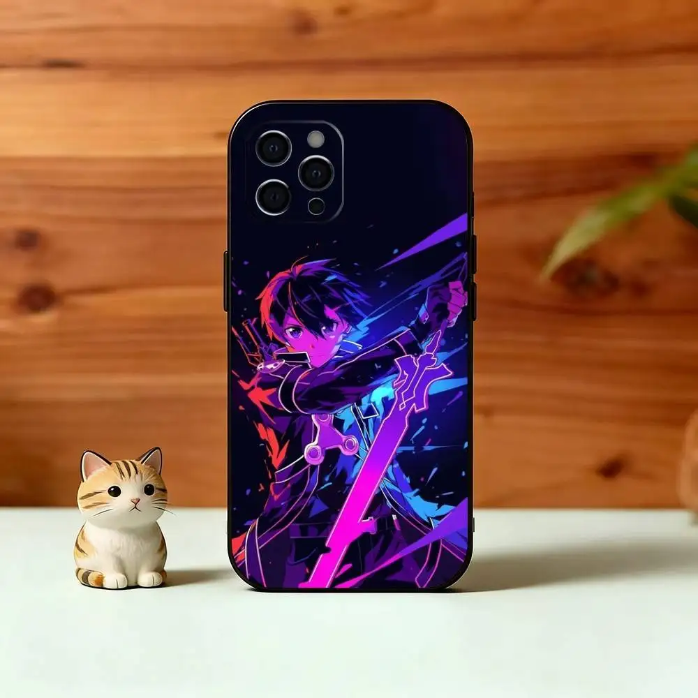 Фото S-Sword Art Online K-Kirito Phone Case Silicone Soft For IPhone 17 16 15 14 13 12 11 X XR Plus Pro Max Plus №4