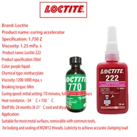 loctite promoter 770 50ml screw glue anaerobic high temperature thread locking sealant suitable for all metal threads 222 50ml