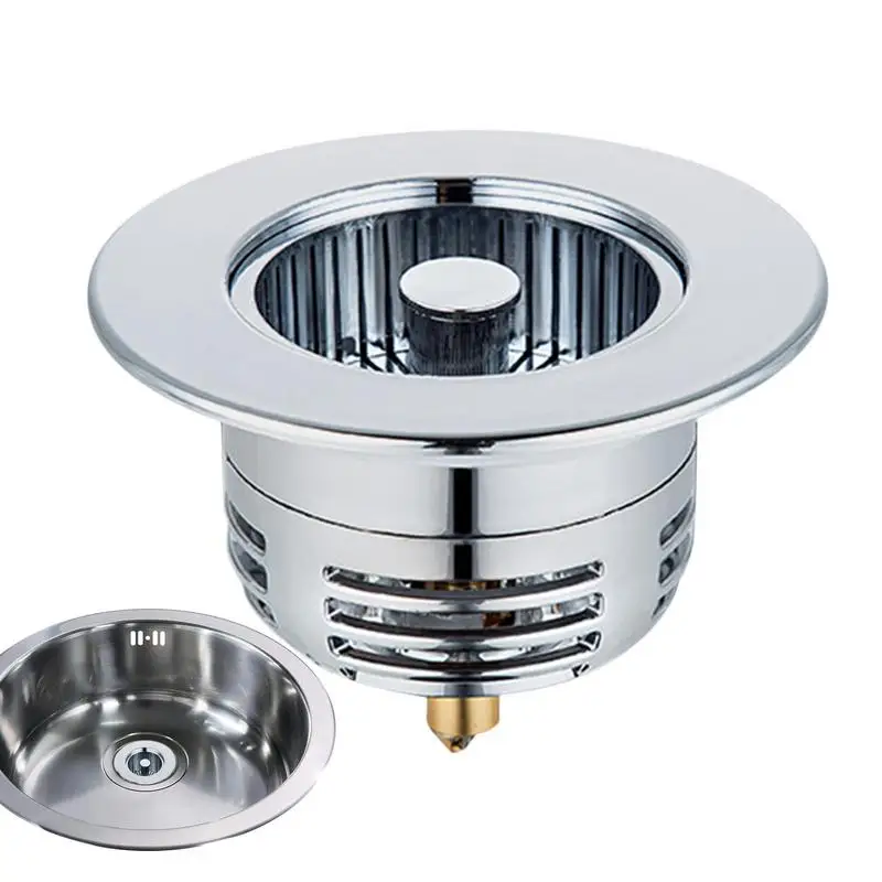 

Sink Drain Filter 3 In 1 Stainless Steel Filter Strainer For Toilet Kitchen Sink Strainer For Hotel Laundry Room Dormitory