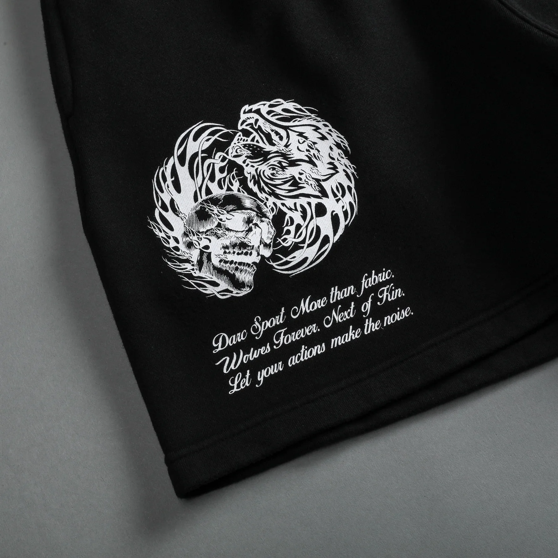 Мужские Летние Шорты С Принтом Головы Волка Для Фитнеса И Спортзала Хлопковые