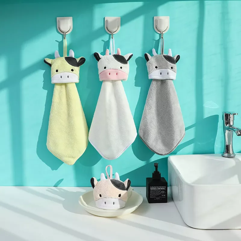 

Coral Velvet Hand Towel Store Bathroom Hanging Water-Absorbing Strong Multi-Functional Kitchen Supplies Useful Things for Home