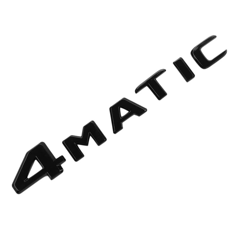 

4MATIC Black Auto Trunk Door Fender Bumper Badge Decal Emblem Adhesive Tape Sticker Replacement for Mercedes-Benz