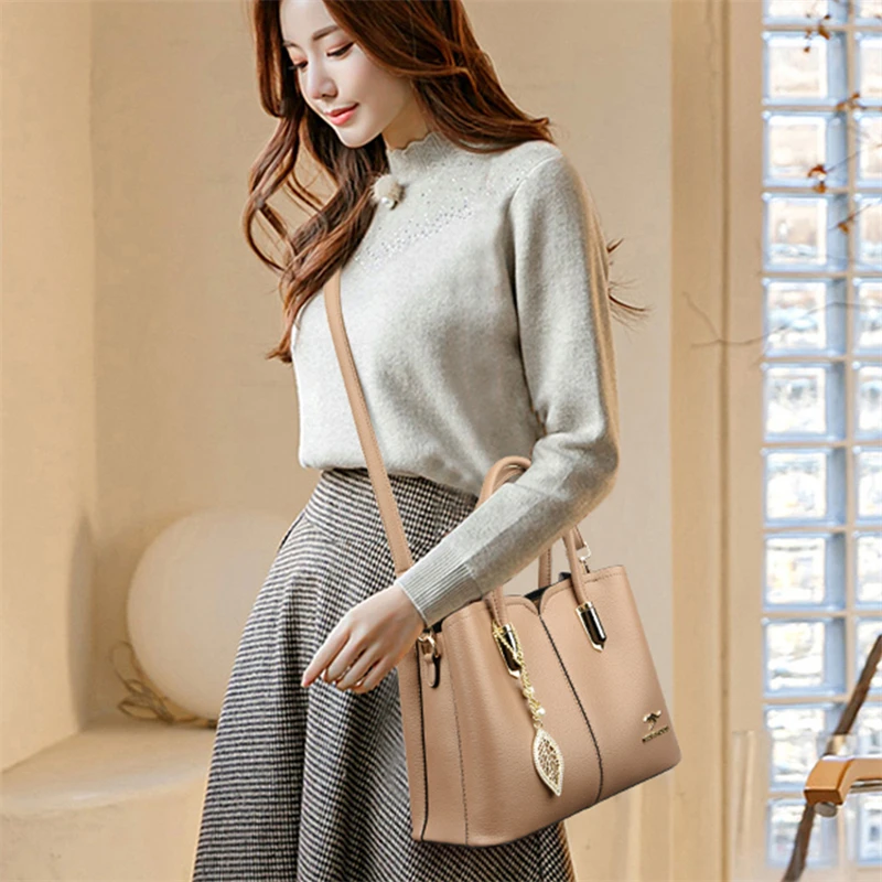 Women 2022 Handbags 3 Layers Bag Luxury Brand Designer Fashion Sheet Metal Shoulder Bag Women  Crossbody Tote Shopper Sac A Main