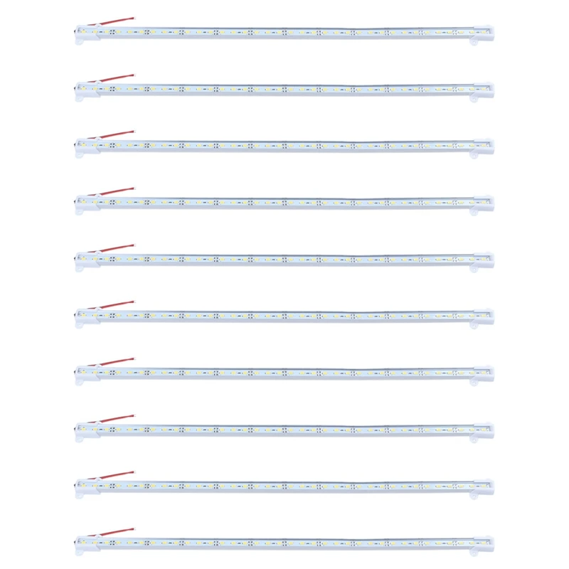 

Новинка, 10 шт., 50 см, 12 В, 36 фотоэлементов, 5050 SMD, жесткая полоса, фотоэлемент из алюминия, жесткий, теплый белый