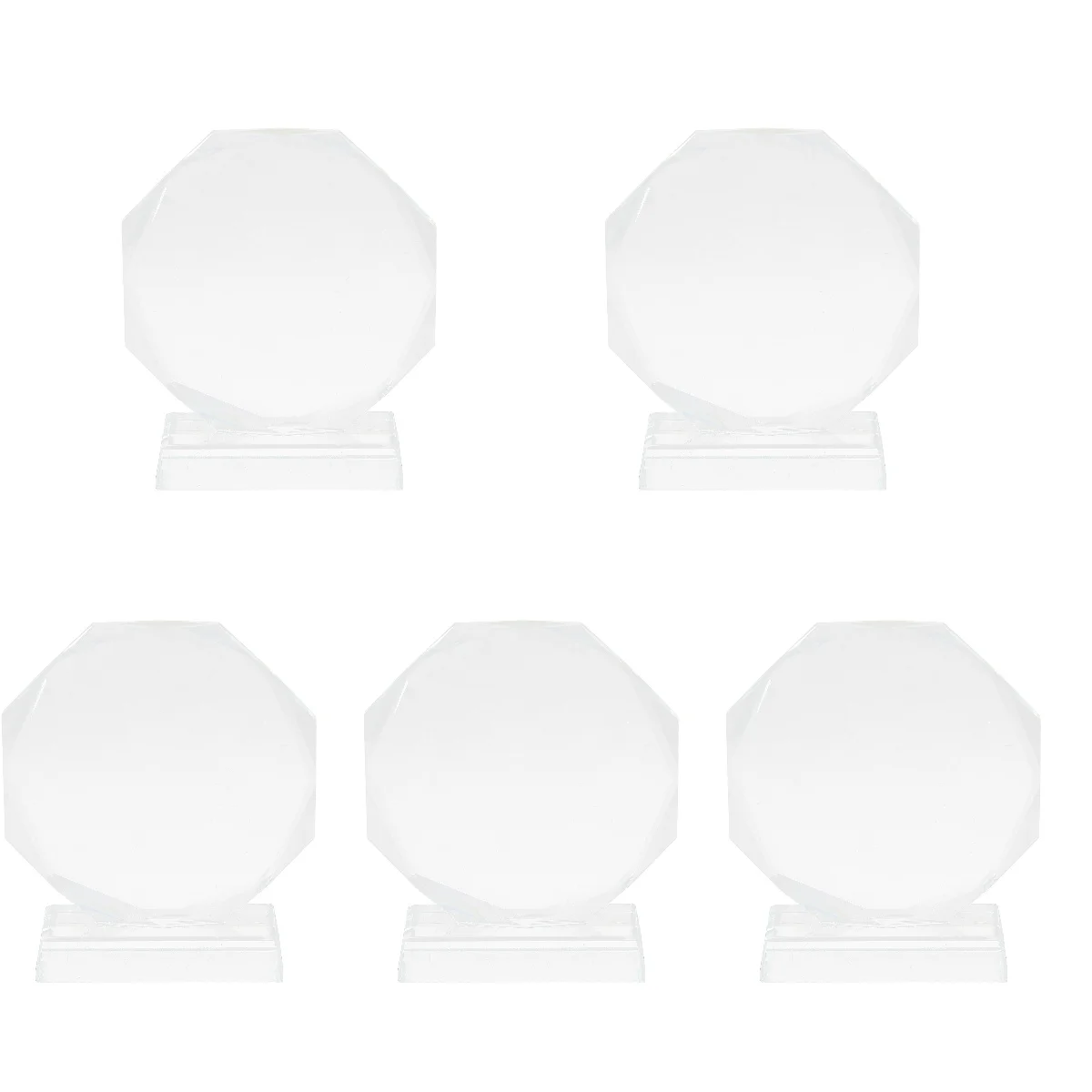 

5x Transparent Delicate Decorative Thank Gift Crystal Prize Accessory Trophy Decor Trophies For Adults Trophy Cheer Trophy