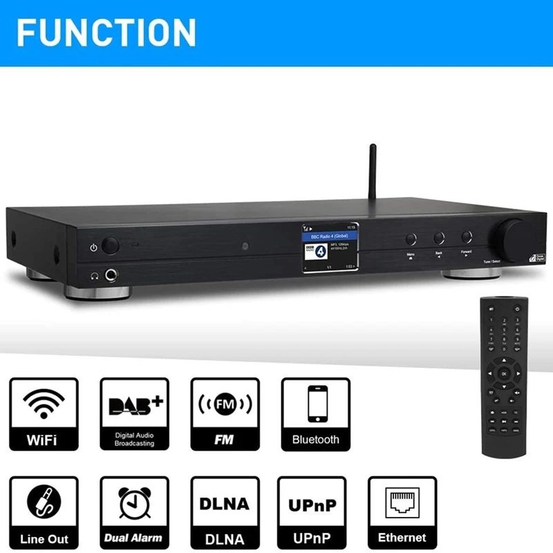 Wi-Fi Интернет-радио тюнер WR10 Dab + / FM Bluetooth приемник TFT цветной экран Подключение Hi-Fi
