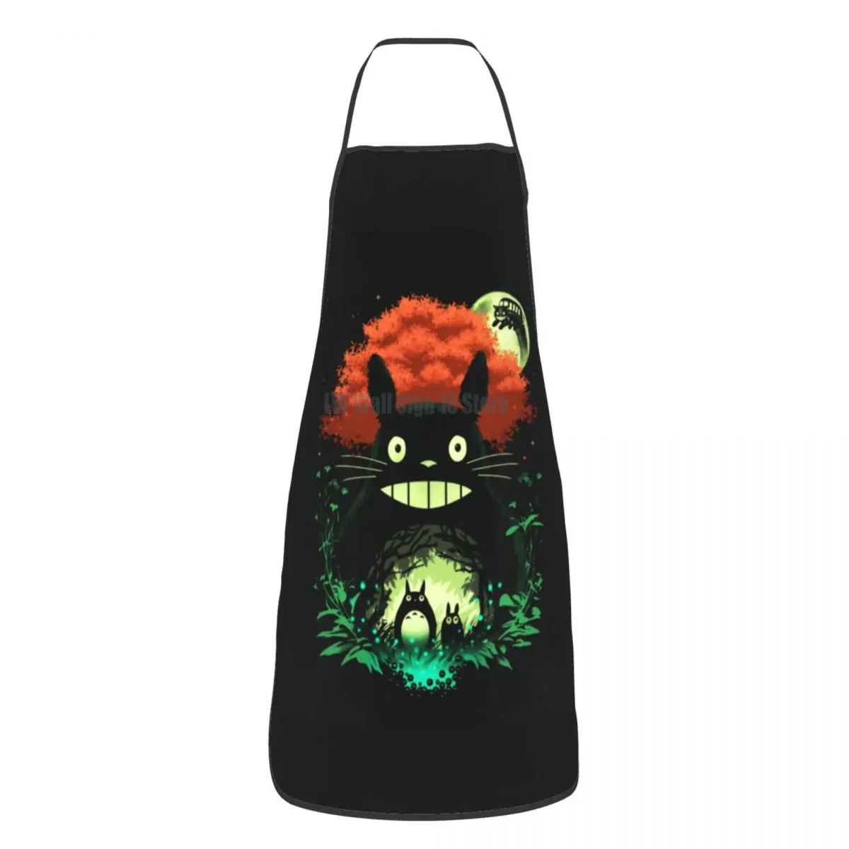 

Unisex My Neighbour Totoro Kitchen Chef Cooking Baking Apron Men Women Dark Night Monster Tablier Cuisine for Gardening