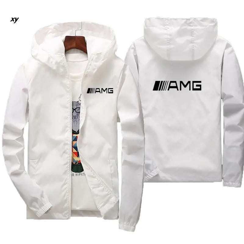 

Мужская тонкая куртка-бомбер с длинным рукавом, ветровка с капюшоном и принтом в стиле милитари, пальто на молнии, брендовая одежда, 2021