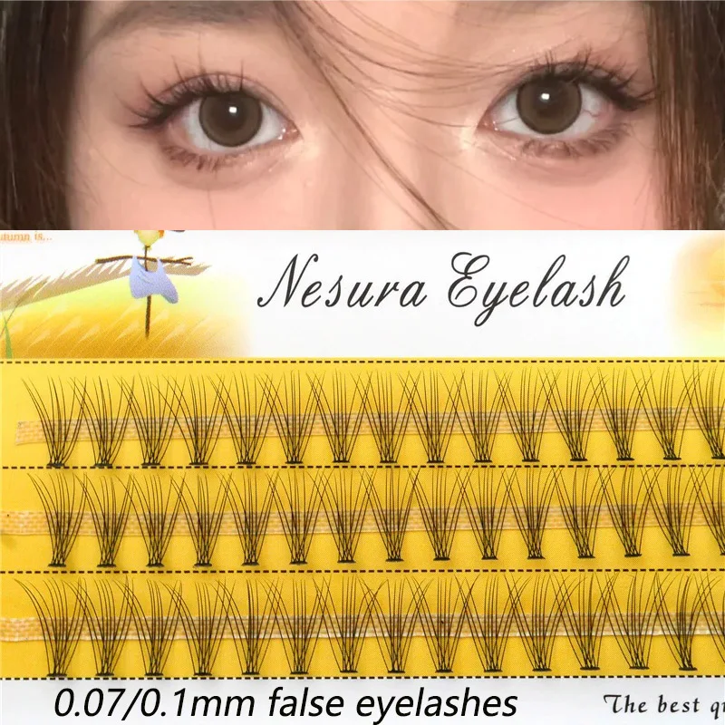 

Anlinnet 60 bundles/box Mink Eyelash Extension Natural soft 3D Russian Volume false lashes Individual 10D cluster lashes Makeup