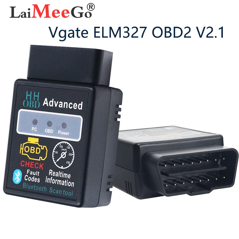 OBD2 HH OBD ELM327 V2.1 Bluetooth OBDII CAN BUS диагностический двигатель OBD2 автомобильный диагностический сканер инструмент адаптер для Android