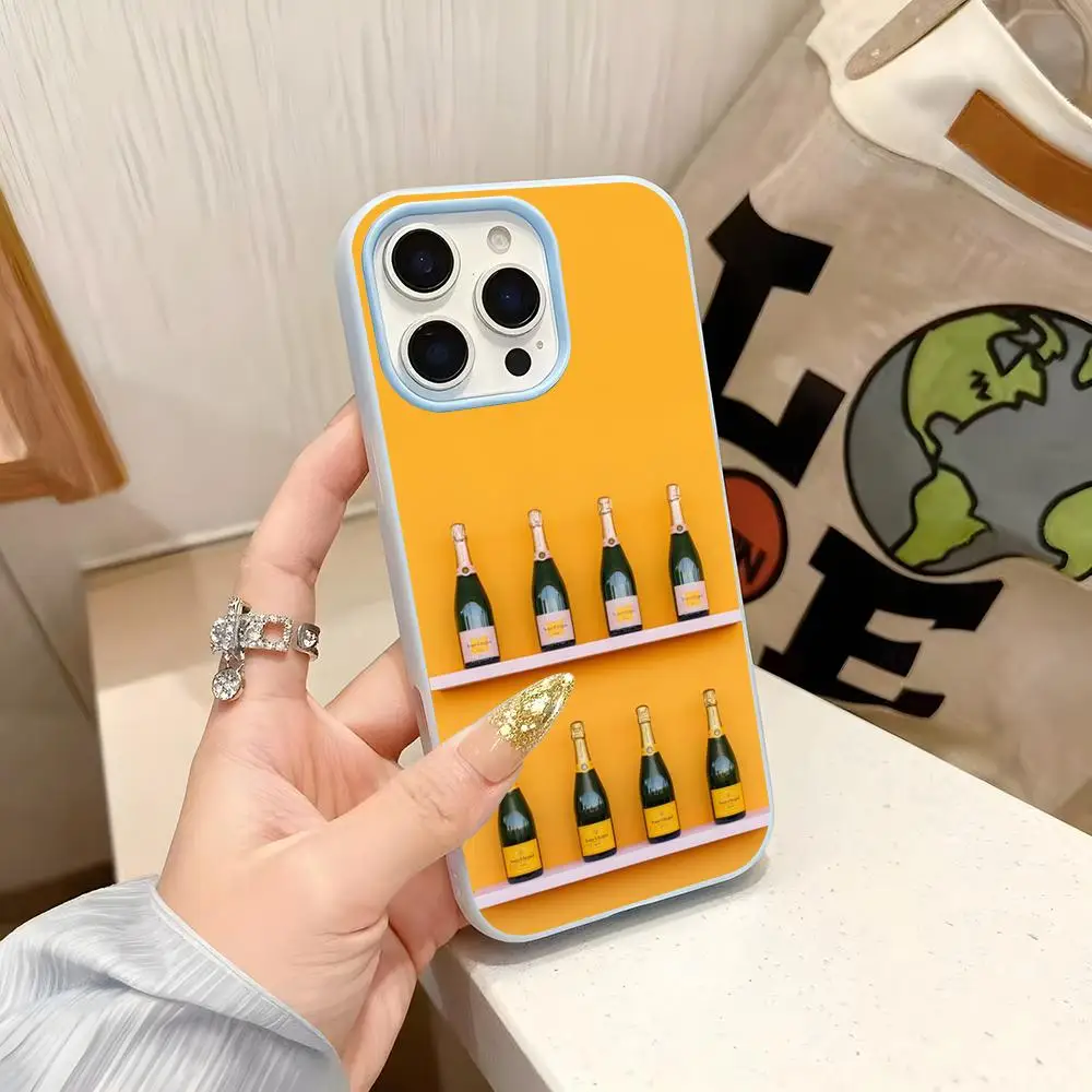 Фото Модный чехол V-Veuve Of C-Clicquot для iPhone 17 Air 16 E 15 14 Plus 13 12 11 Pro Max, защитный чехол-желе 2-в-1 №4