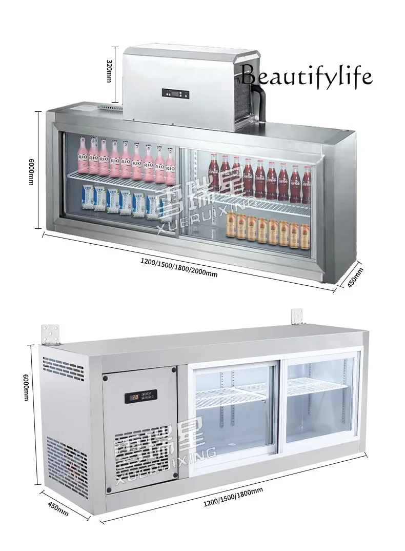 Настенный холодильный шкаф со стеклянной дверью верстак холодильник витрина