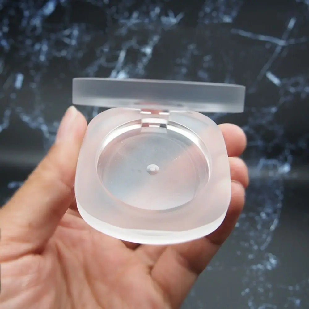 

Frosted Highlighter Eye Shadow Case Flip Lid Refillable Box Clear Blush Small Sample Pressure Plate Powder Boxes