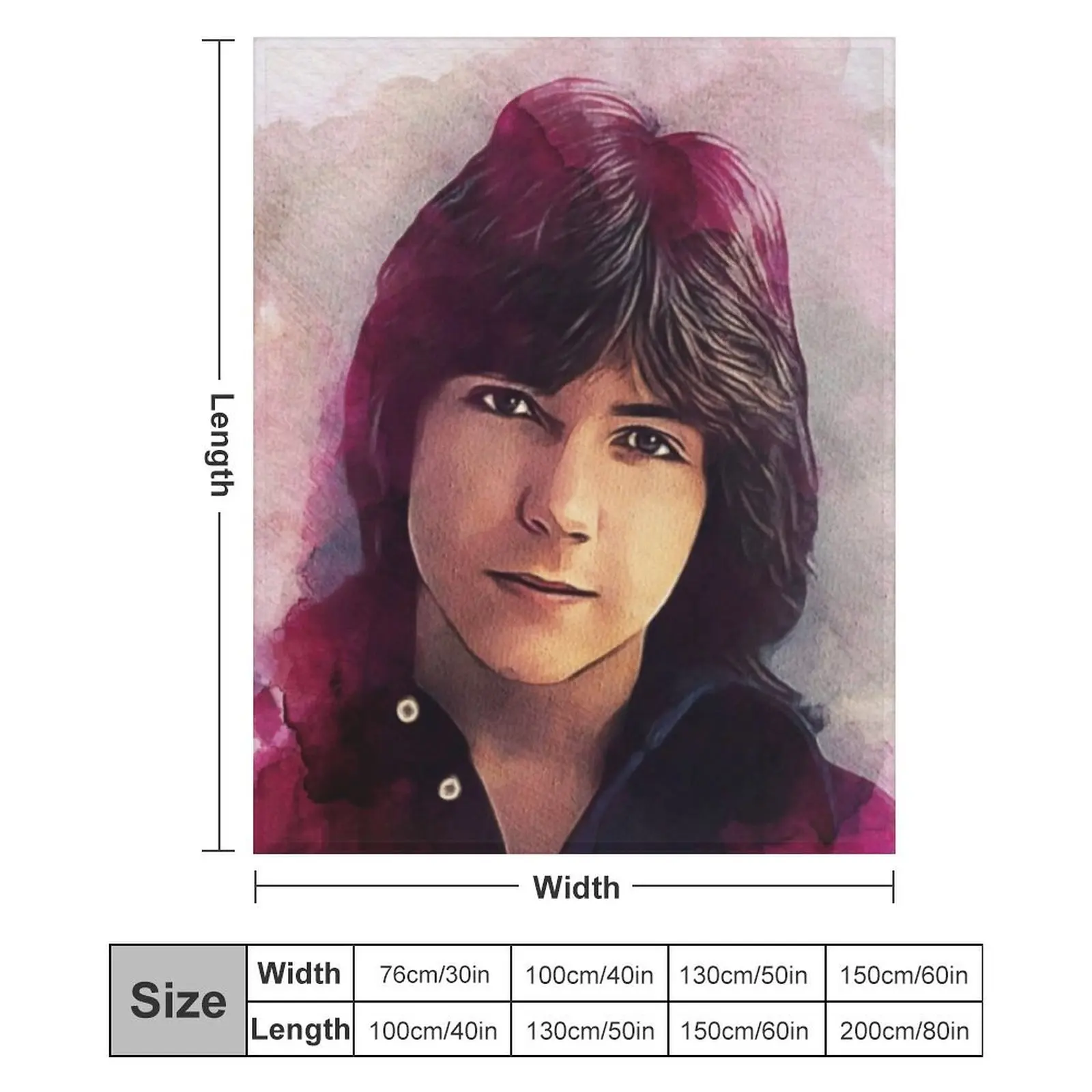 Дэвид Кэссиди музыкальная легенда плед большие одеяла для гигантского дивана