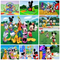 disney 5d diamond drawing cartoon mickey mouse clubhouse ab drill embroidery mosaic sets cross stitch home decoration gift jh046