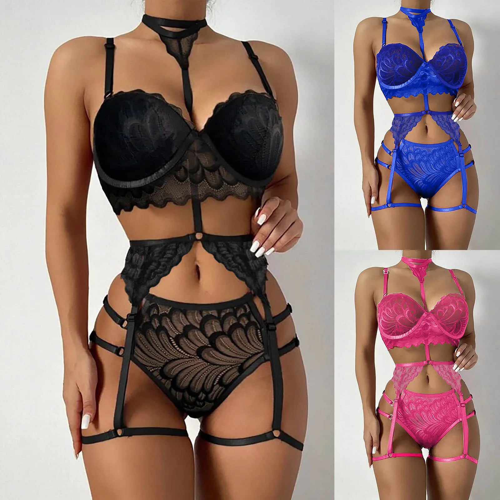 

Sexy Lace Bra Erotic Lingerie Set WomenS Push Up Bra Brief Bandage Underwear Sets Breathable Intimates Sleepwear Lenceria Sets