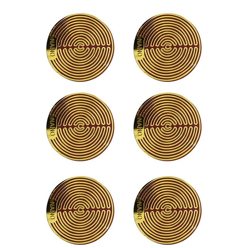 

New 12Pcs Round Quantum Anti Radiation Protection Mobile Phone 5G Wi-Fi EMF Sticker For Cellphone Laptops Tablets,Gold