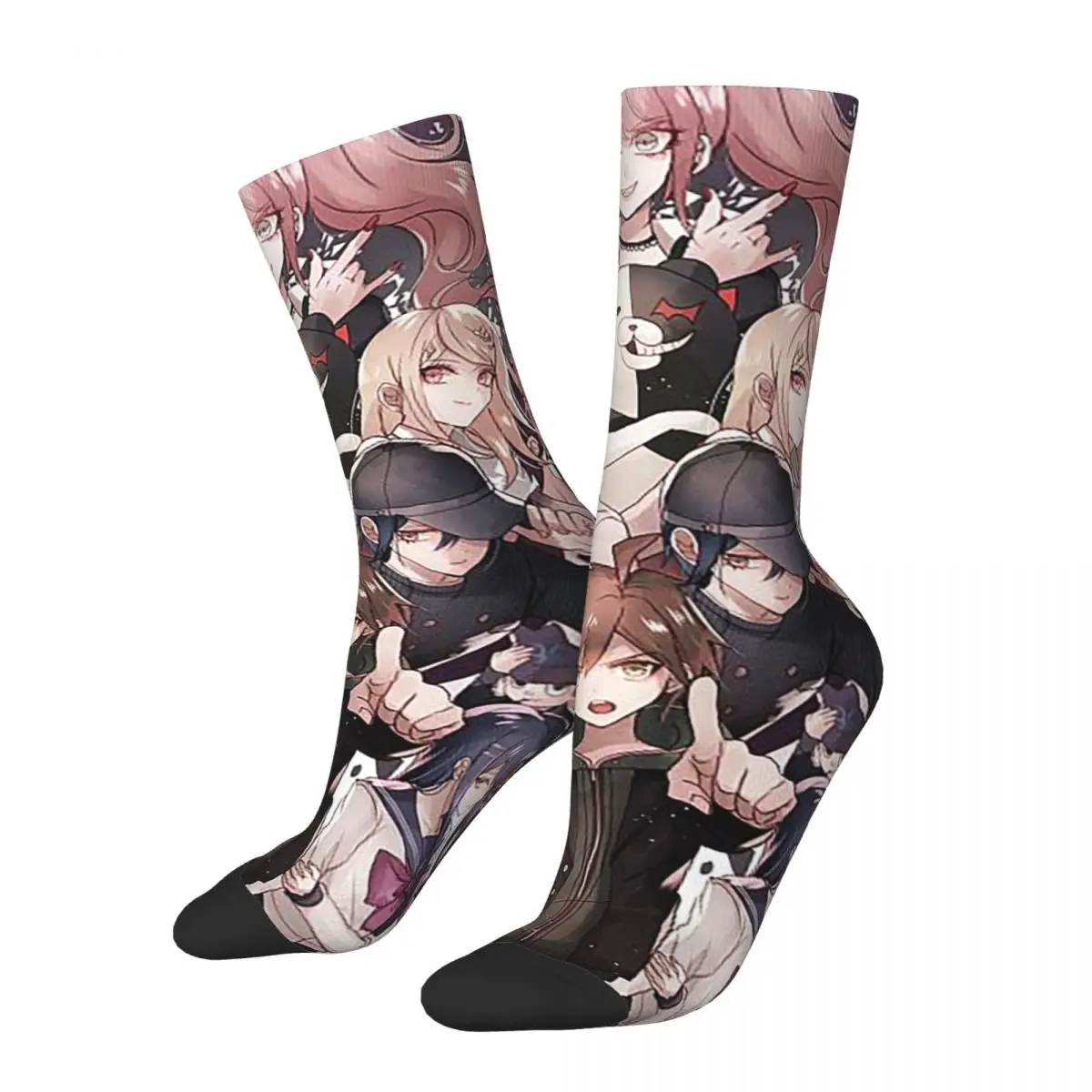 

Носки баскетбольные из полиэстера в стиле хип-хоп с аниме «данганронпа» для мужчин и женщин, дышащие