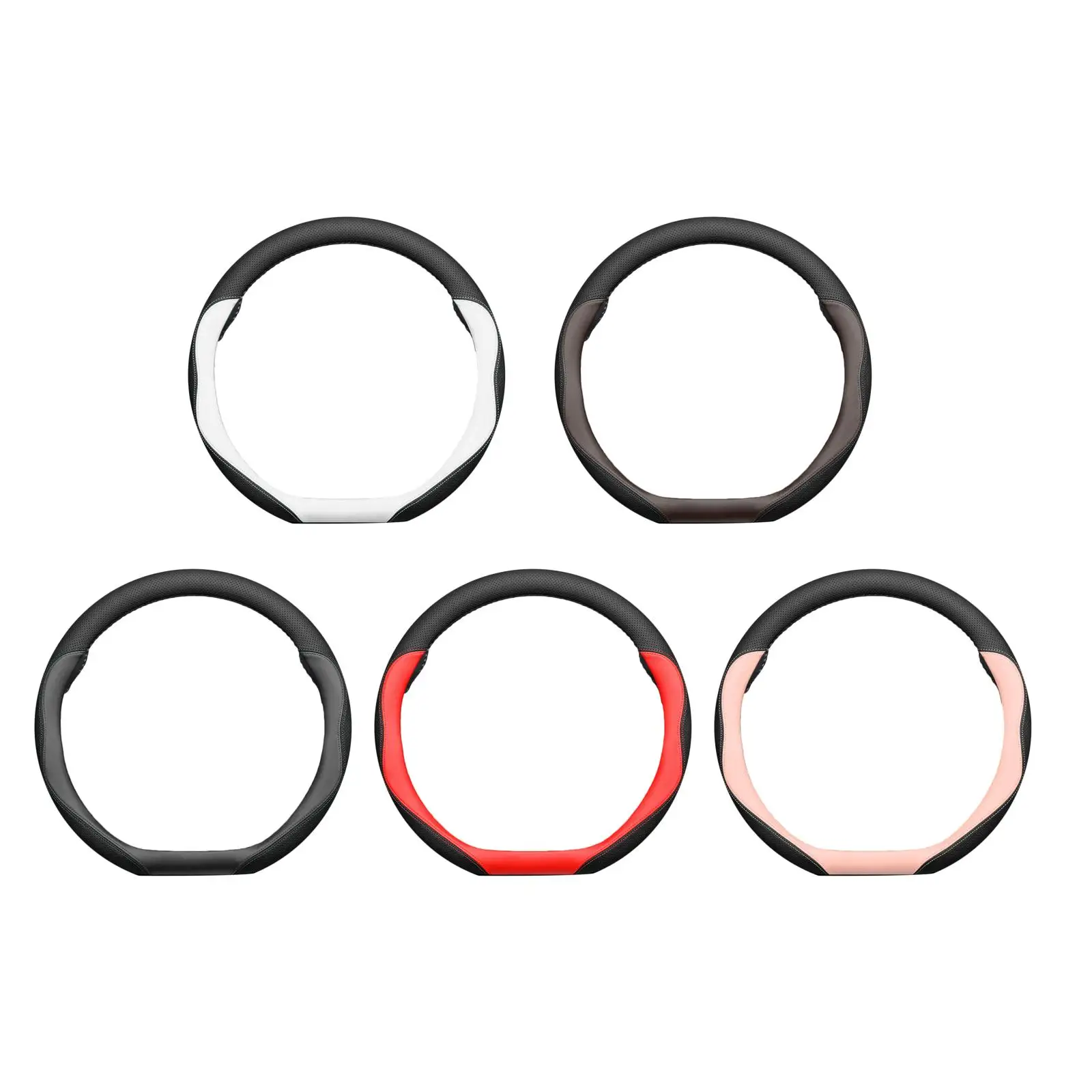 

Car SteeWheel Cover 15 inch PU Leather Anti Slip Auto Accessories Breathable