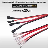 51050pcs sheathed cable 2 84 86 3mm spring insert with wire terminal heat shrink tube cold pressure terminal docking wiring