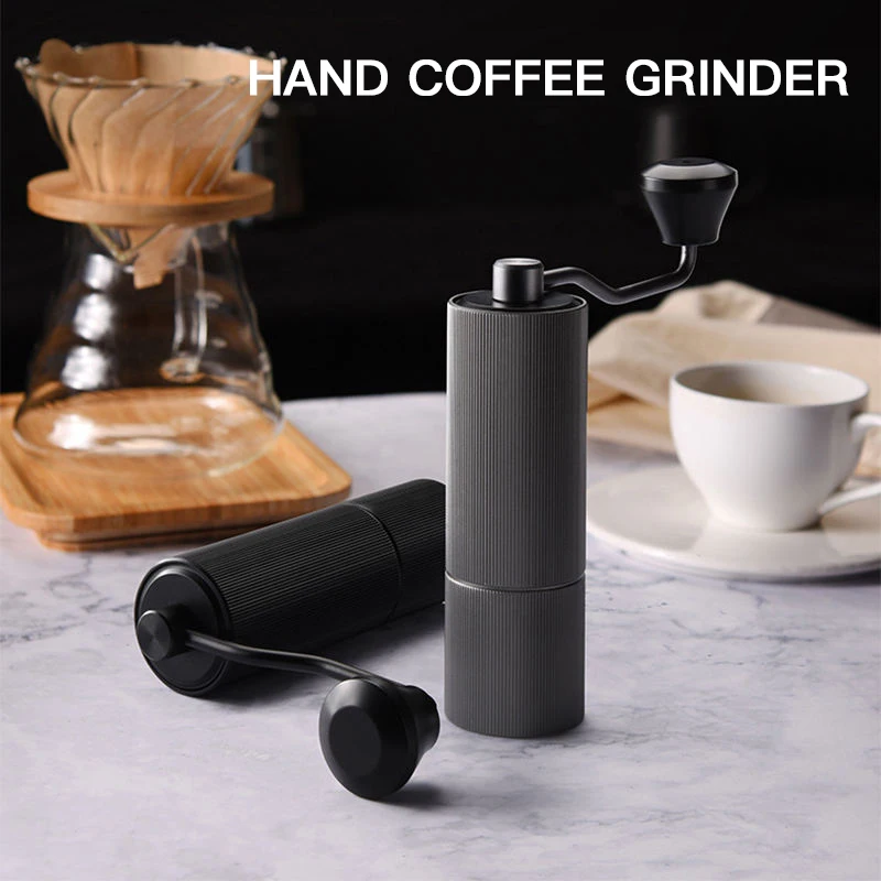 

Manual Coffee Grinder Portable Coffee Bean Grinder Adjustable Thickness Removable Mini Space Aluminium Coffee Machine Grind Tool