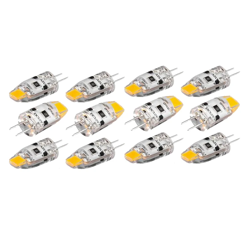 

ABSF G4 светодиодный Bulb 12V DC Dimmable COB лампа G4 1,5 W 360 Угол луча для замены галогенной лампы 15W (теплый белый)
